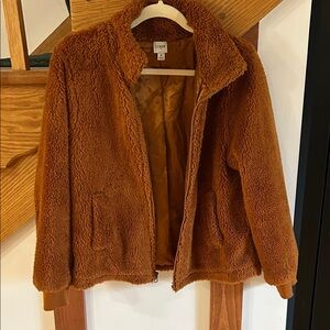 J. Crew Rust Sherpa Jacket